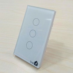 Công tắc cảm ứng chữ nhật 3 nút live line có phản hồi SmarZ SW100E-3