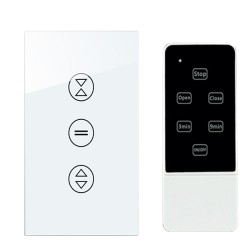 Công tắc cảm ứng rèm cửa 3 nút bấm SWC + Remote